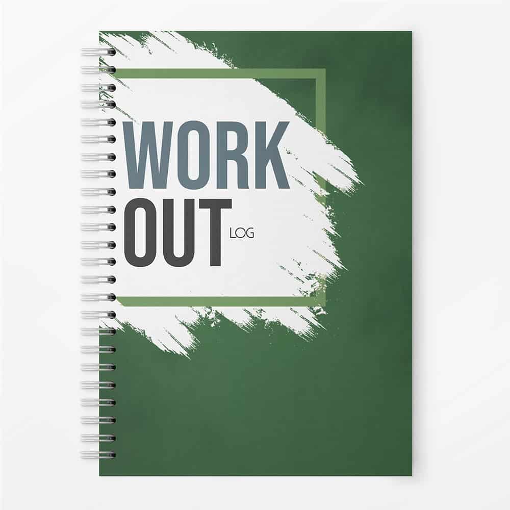 Green Workout Log Book